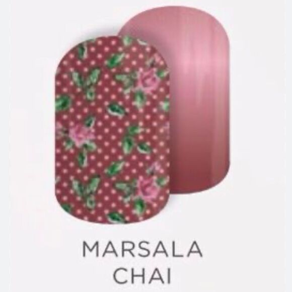 Jamberry Marsala Chai Full Sheet Nail Wraps 4Y69 - Picture 1 of 10